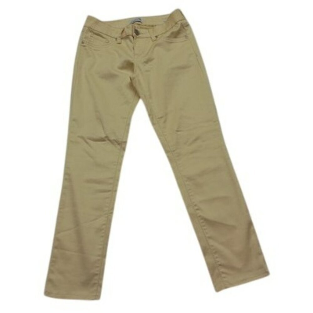 Seven7 For All Mankind Womens Yellow Skinny Pants Size 4 Cotton Blend